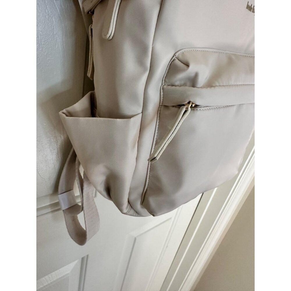 New Haute Hippie Off White On the Go Backpack W Adjustable Straps & Gold Accents - Picture 13 of 16